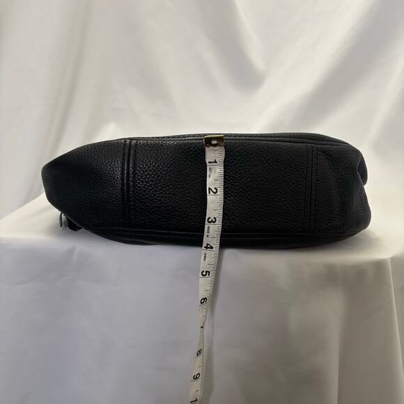 Michael Kors Bedford Tassel Satchel Bag Black Pebbled Leather Handbag Purse - Picture 14 of 16